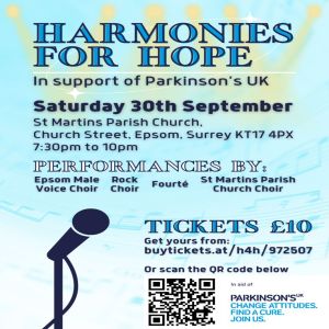 Harmonies for Hope - In support of Parkinson's UK, Epsom, England, United Kingdom