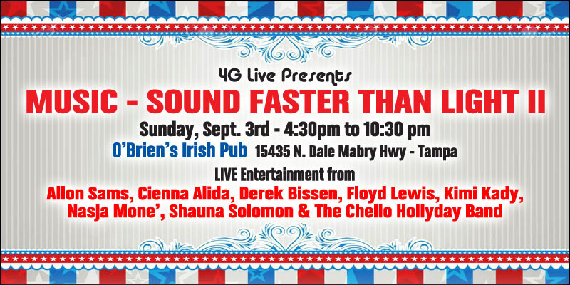 4G LIVE PRESENTS: MUSIC - SOUND FASTER THAN LIGHT II, Tampa, Florida, United States