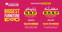 Rawalpindi International Furniture and Crafts Fair 25,26,27 August 2023 at Kaliisto Marquee G.T Road