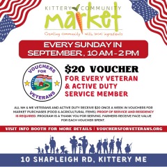 Kittery Community Market | Sunday, Sept 10th | 10-2 PM