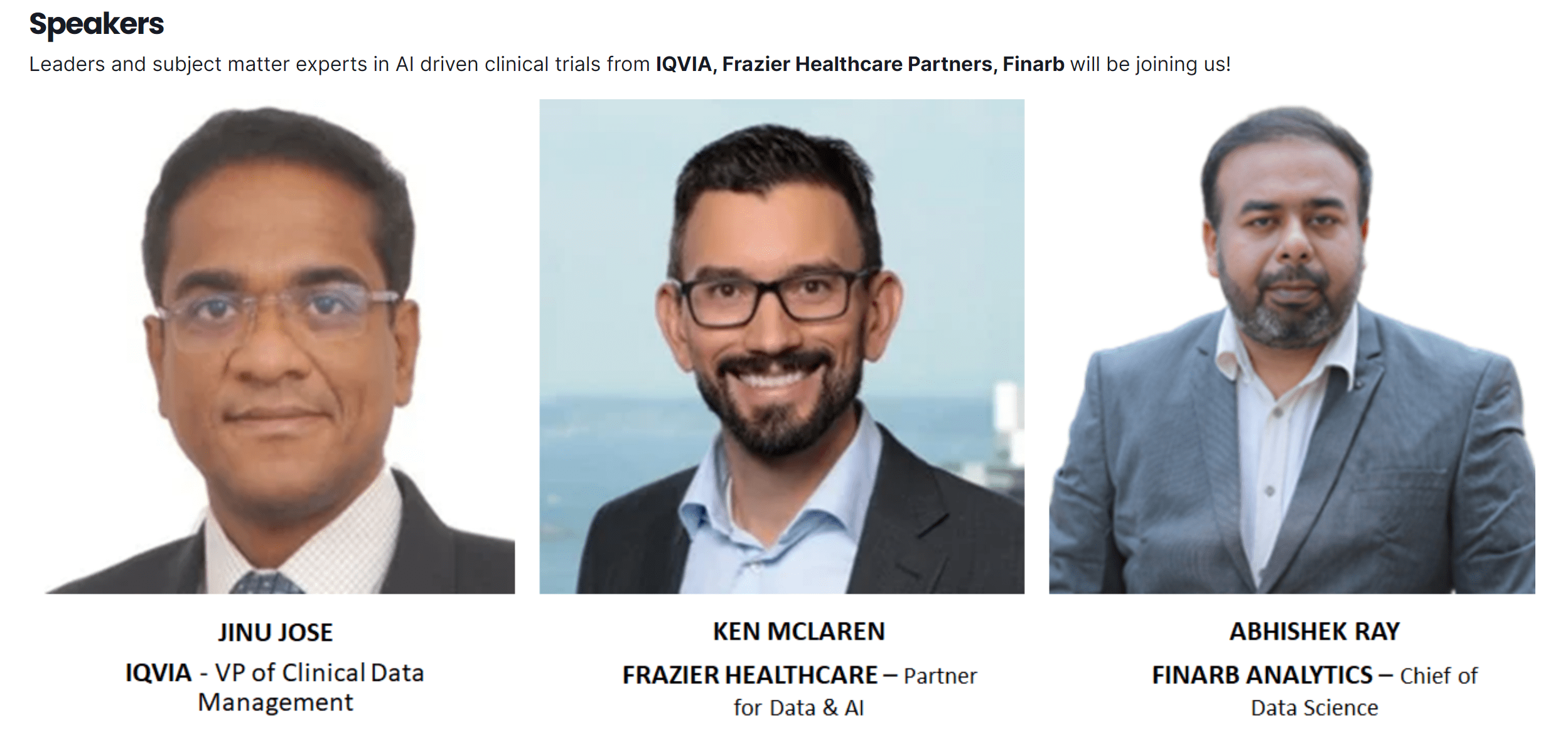 DATA DRIVEN APPROACH IN CLINICAL TRIALS, Online Event