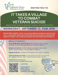 It Takes a Village to Combat Veteran Suicide Community Symposium