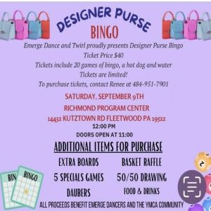 Designer Purse Bingo, Fleetwood, Pennsylvania, United States