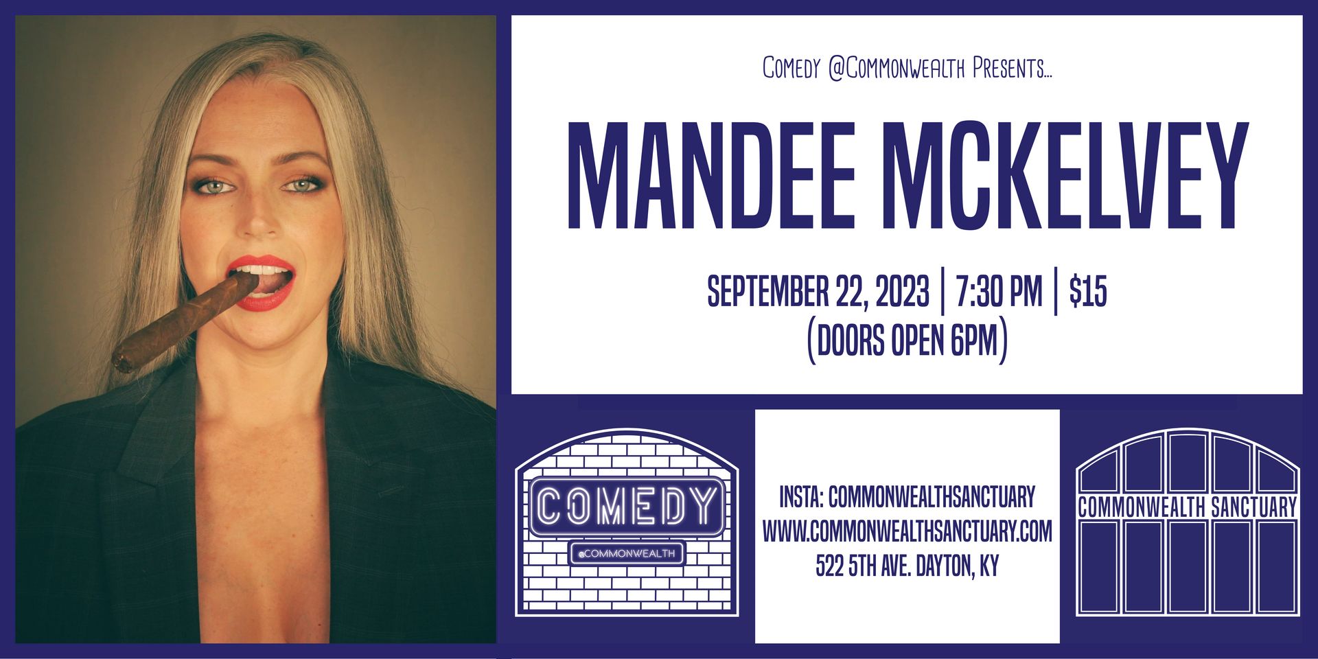 Comedy @ Commonwealth Presents: MANDEE MCKELVEY, Dayton, Kentucky, United States