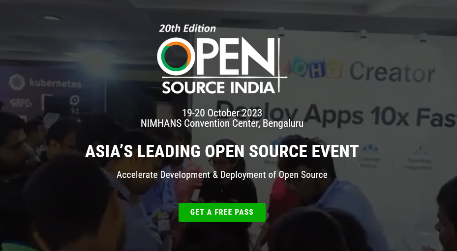 Open Source India 2023, Bangalore, Karnataka, India