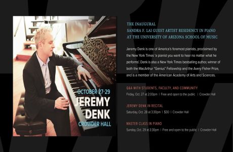 Jeremy Denk: Solo Piano Recital (Saturday, October 28 at 3:30pm in Crowder Hall), Tucson, Arizona, United States