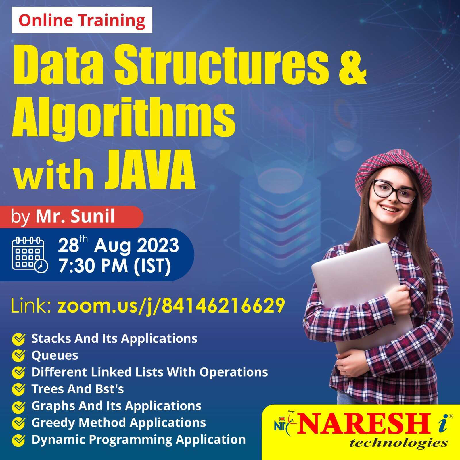 Free Online Demo On Data Structures & Algorithms Using JAVA  - Naresh IT, Online Event