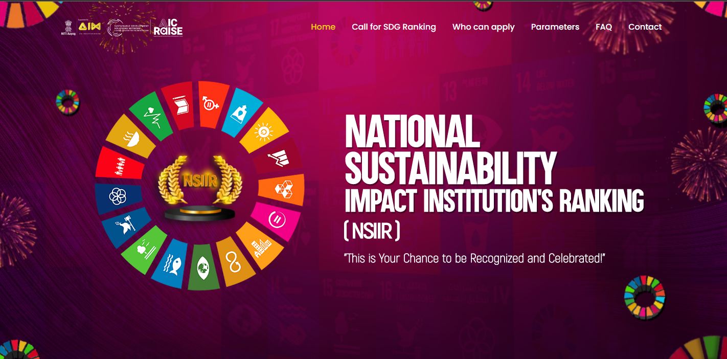 National Sustainability Impact Institution's Ranking (NSIIR), Coimbatore, Tamil Nadu, India
