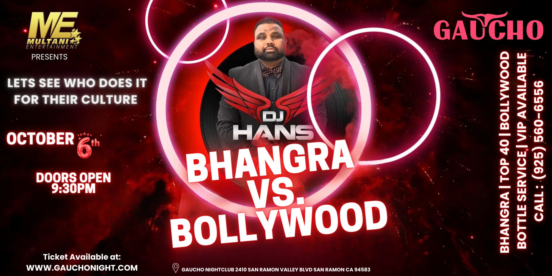 Bhangra VS. Bollywood | DJ Hans at Gaucho NightClub, San Ramon, California, United States