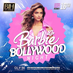Barbie Bollywood Night on September 16th Globe Theatre Los Angeles