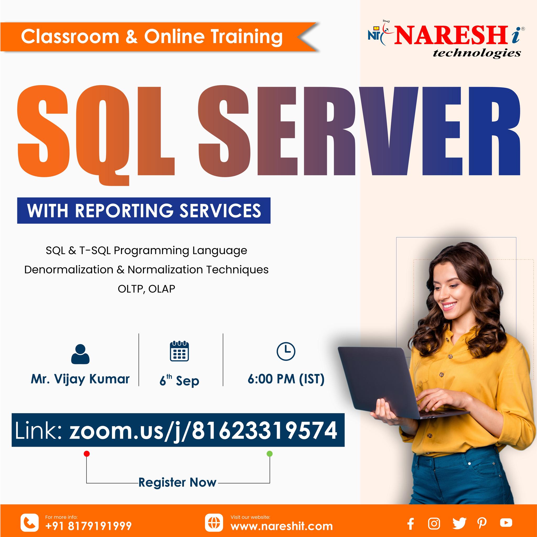 Free Demo On SQL Server - Naresh IT, Online Event