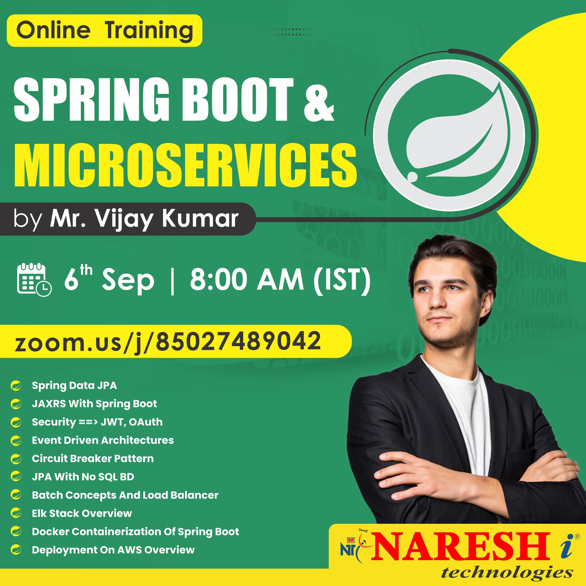 Free Demo On Spring Boot & Micro Services - Naresh IT, Online Event