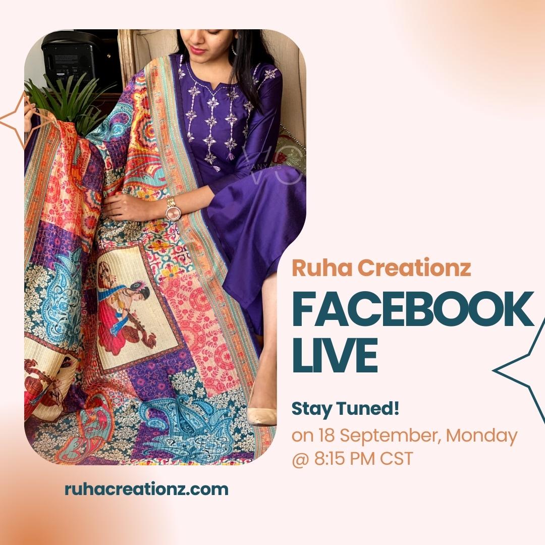 Ruha Creationz: Virtual Indian Apparel Showcase, Online Event