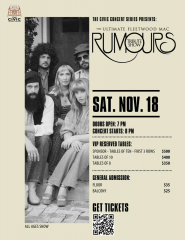 Rumours(The Ultimate Fleetwood Mac Tribute) debuts at the La Porte Civic Auditorium