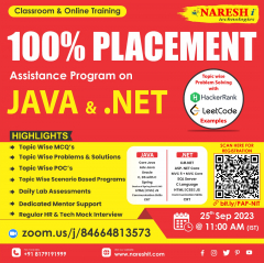 100% Placement Assistance Program On Java Developer & Dot Net