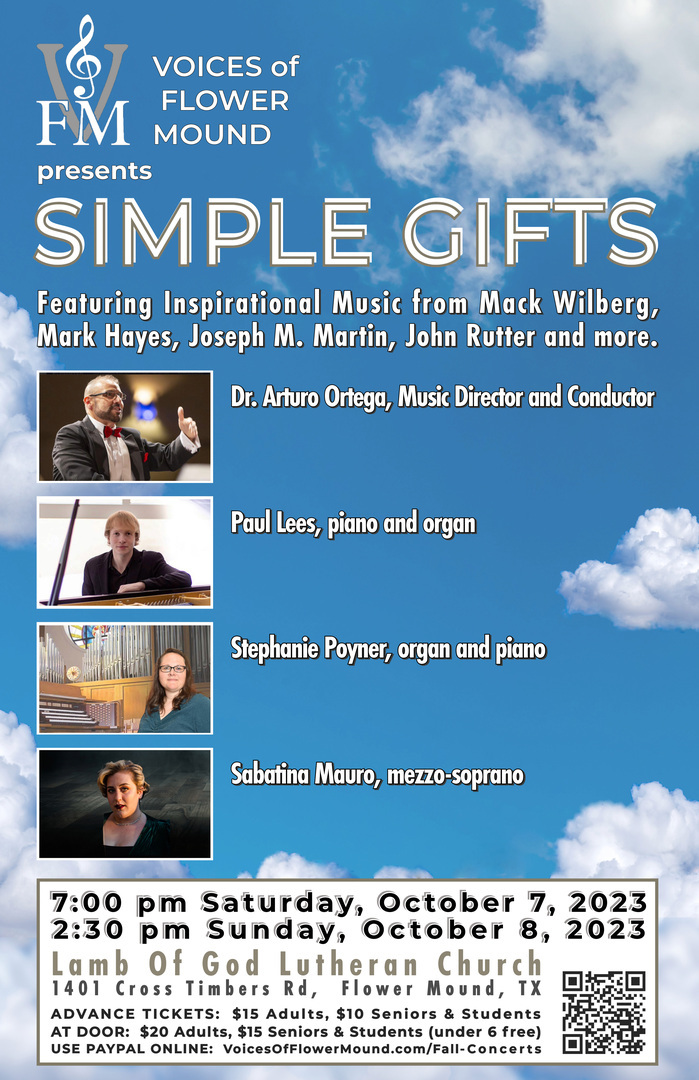 The Voices of Flower Mound present Simple Gifts, Flower Mound, Texas, United States