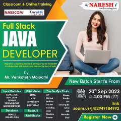 Free Demo On Full Stack Java Developer - Naresh IT
