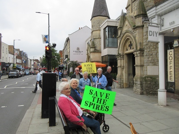 Save our Spires demonstration, Barnet, England, United Kingdom