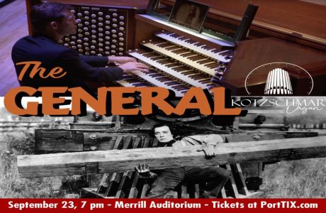 Buster Keaton's Classic The General with LIVE Organ Improvisation by James Kennerley, Portland, Maine, United States