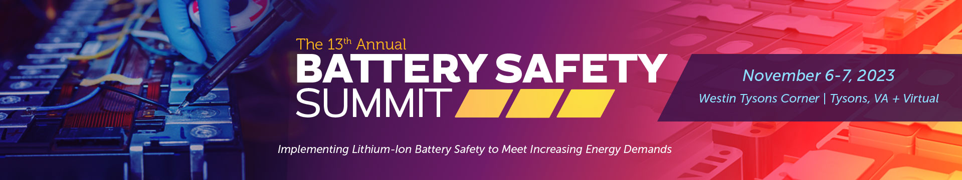 The Battery Safety Summit 2023, Falls Church City, Virginia, United States