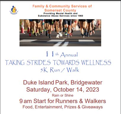 11th Taking Strides Towards Wellness 5K Run /Walk- Run Sign Up to Register, Bridgewater, New Jersey, United States