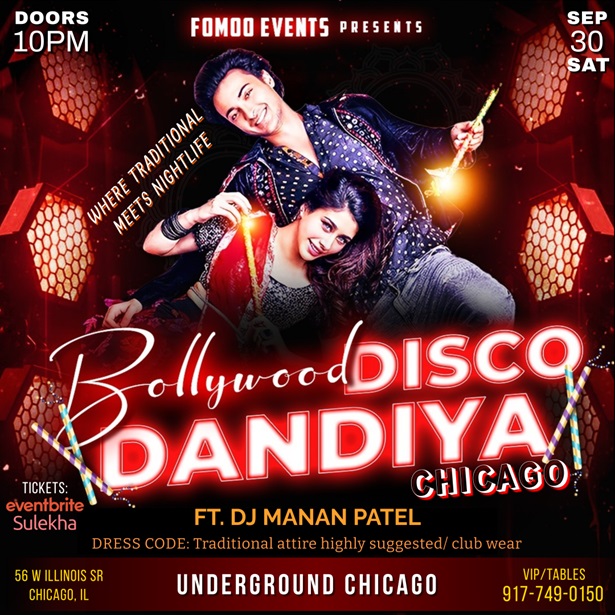 CHICAGO’S #1 DESI PARTY -UNDERGROUND, DANDIYA SPECIAL FT. DJ MANAN PATEL, Chicago, Illinois, United States