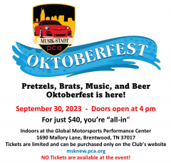 Second Annual Porsche Club of America Musik-Stadt Region Oktoberfest
