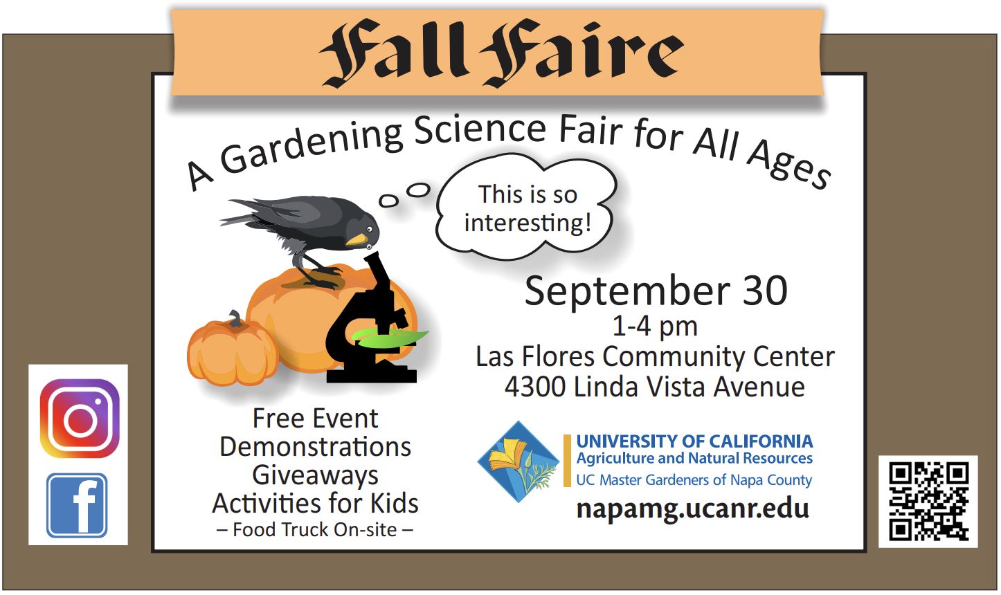UC Master Gardeners' Fall Faire - You're Invited!, Napa, California, United States