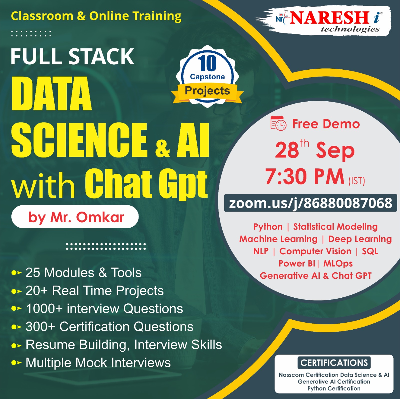 Attend a Free Demo On Full Stack Data Science & AI Online Training in NareshIT, Online Event