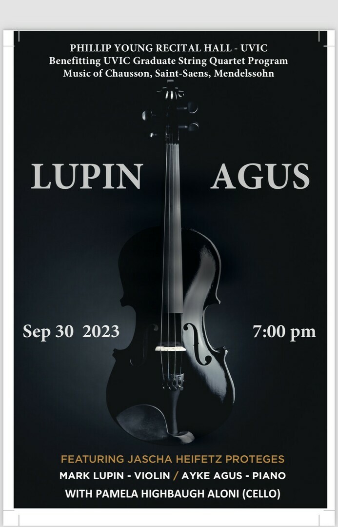 Violin and Piano Recital - Lupin and Agus, Victoria, British Columbia, Canada