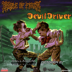 Double Trouble Tour Live: Cradle of Filth and DevilDriver on Oct 21st at Palladium Times Square NYC