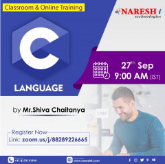 Free Demo On C Language Online Training in NareshIT