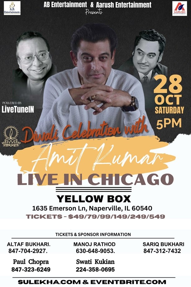 Diwali Celebration with Amit Kumar - Live in Chicago, Naperville, Illinois, United States