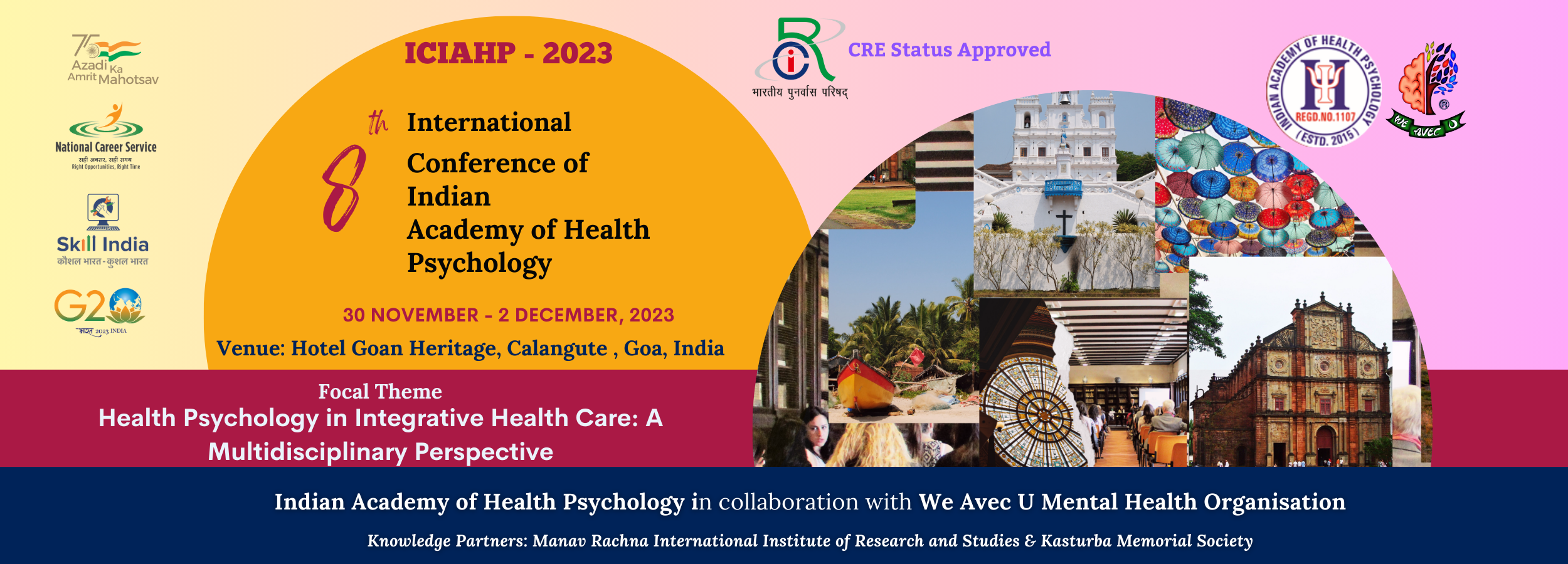 8th International Conference of Indian Academy of Health Psychology, North Goa, Goa, India