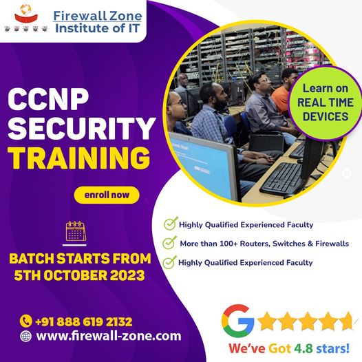 Cisco Certified Network Professional Security (CCNP Security) certification at Firewall-zone Institute of IT, Online Event