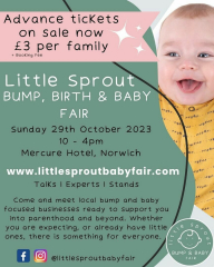 Little Sprout Bump, Birth and Baby Fair - Mercure Hotel, Norwich - 29.10.2023