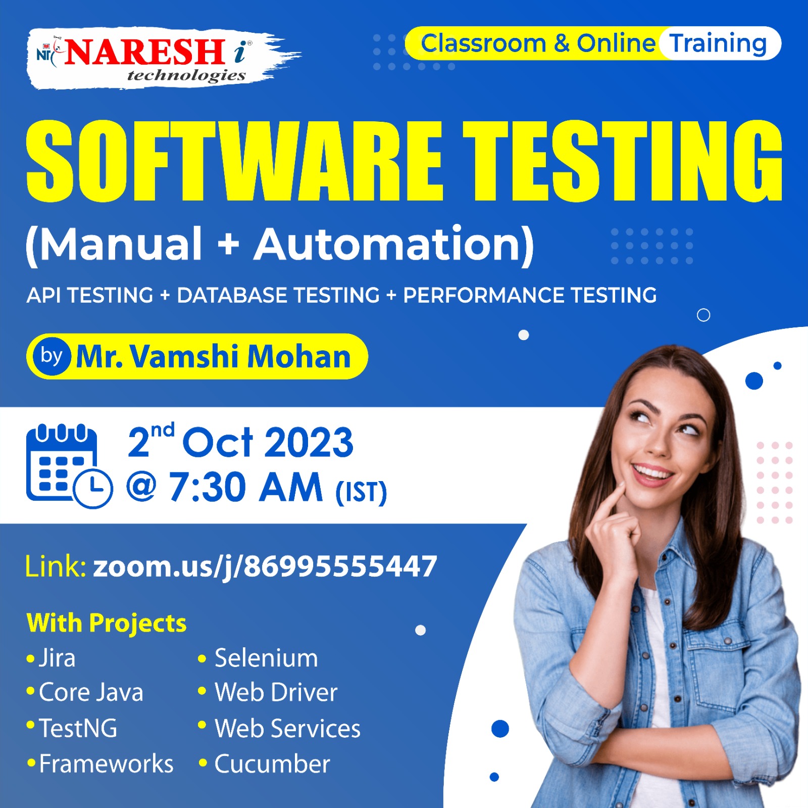 Free Demo On Software Testing 2nd oct  - Naresh IT, Online Event