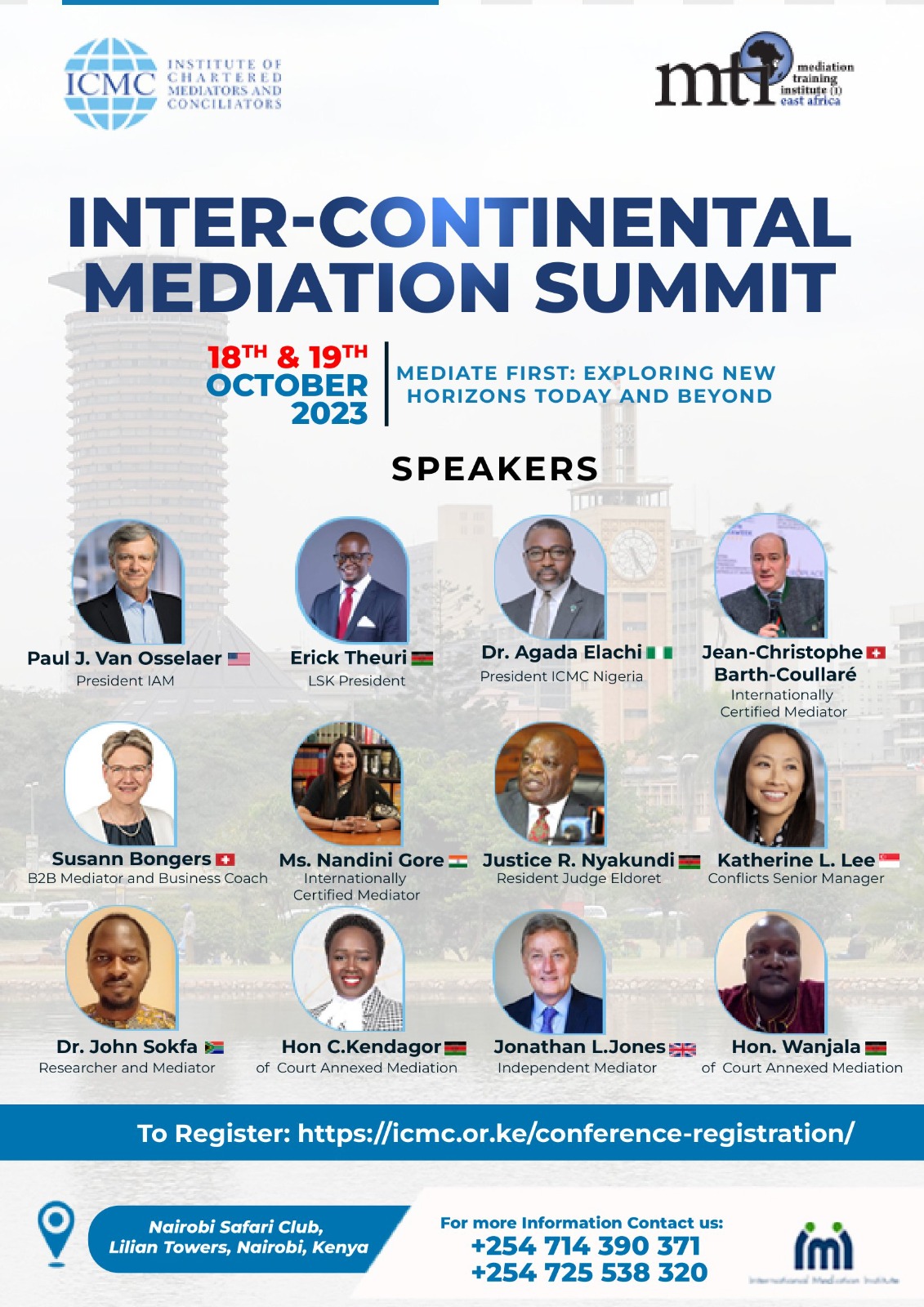 ICMC Inter-Continental Mediation Summit 2023, Nairobi, Kenya