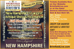 Brimfield North! NH's Largest Antique Show Flea Market and Haunted Antiques and Oddities Tent Sat and Sun