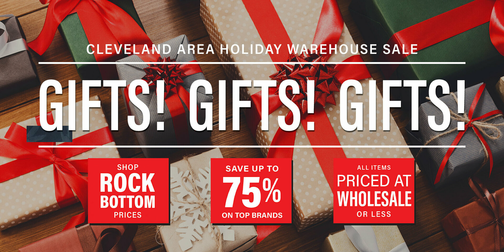 GIFTS! GIFTS! GIFTS! / Warehouse Sale / HUGE Inventory Clearance Event! / Nov 3-5 and 10-12 / 9am-5pm, Warrensville Heights, Ohio, United States