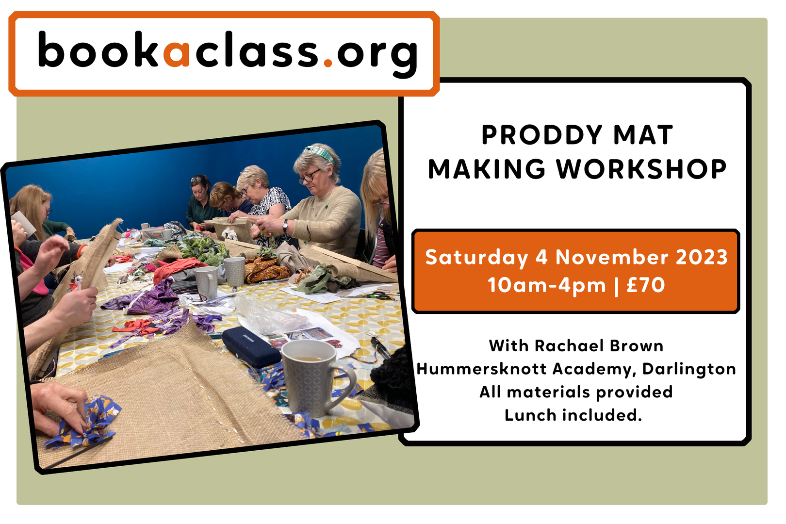 Proddy Mat Making Workshop, Darlington, England, United Kingdom