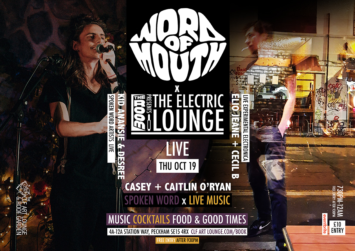 Word Of Mouth x The Electric Lounge with Elio Jeane (Live) and Cecil B (Live) + More, London, England, United Kingdom