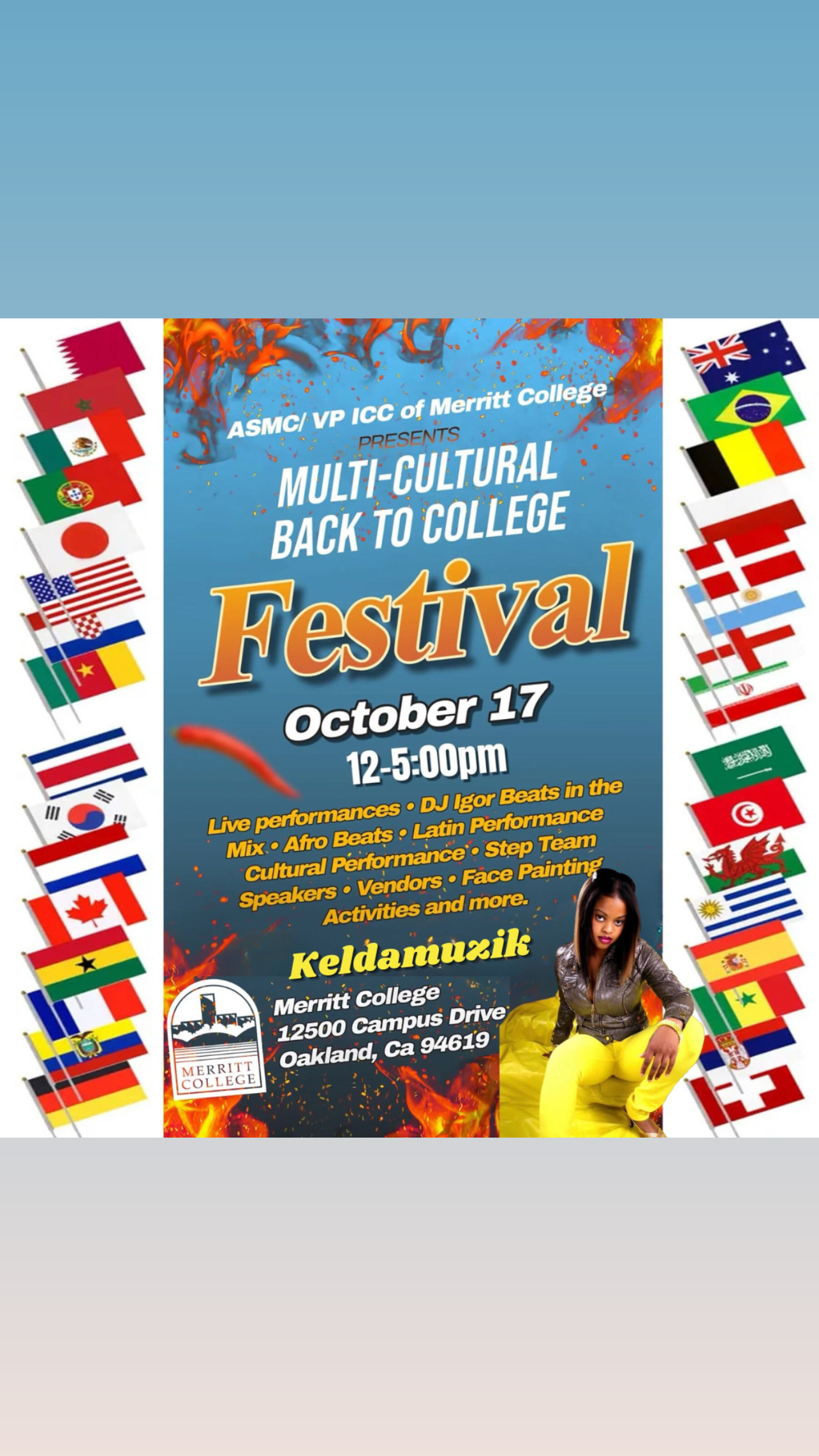 ASMC/VP ICC of Merritt College Presents Multi-Cultural Back To College Festival, Oakland, California, United States