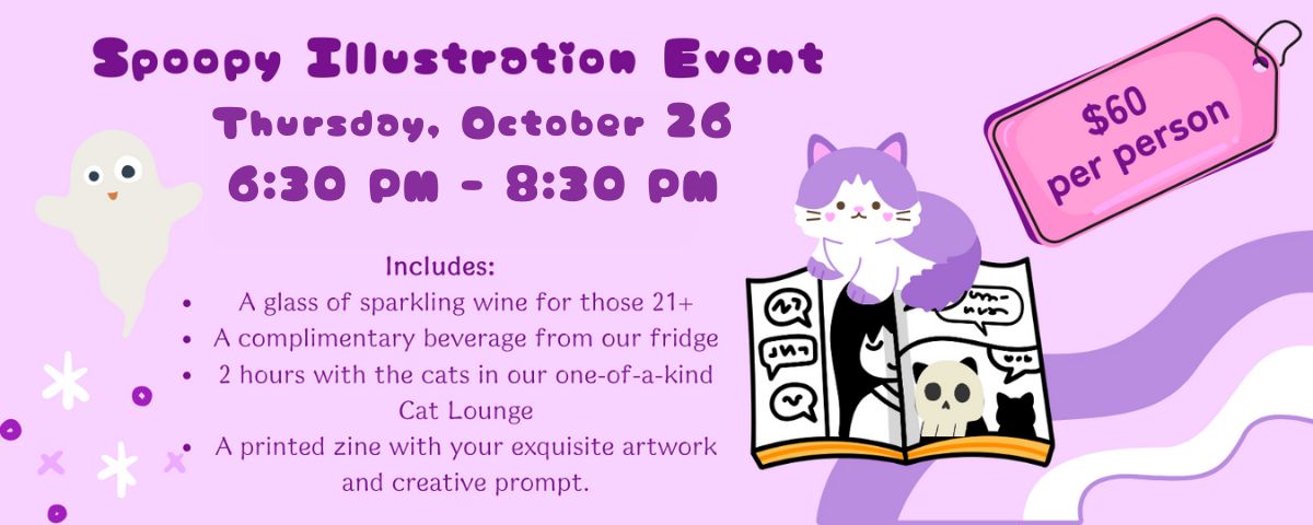 A Collective Spooky Illustration Event @ KitTea Cat Lounge!, San Francisco, California, United States