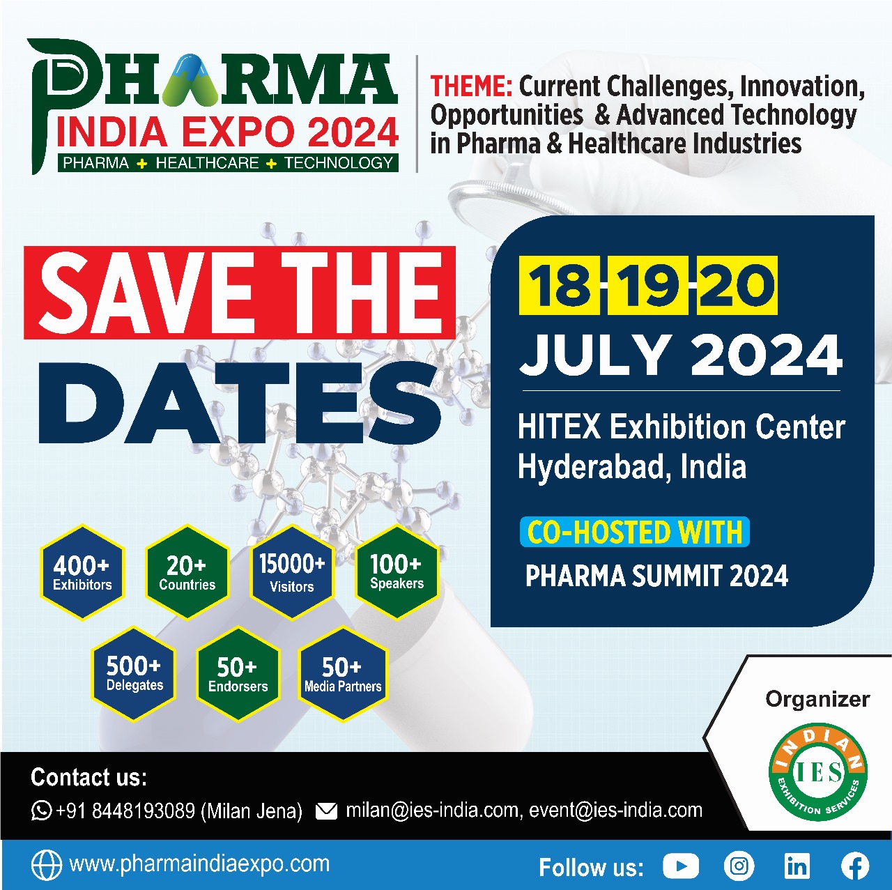 PHARMA INDIA EXPO 2024, Hyderabad, Telangana, India