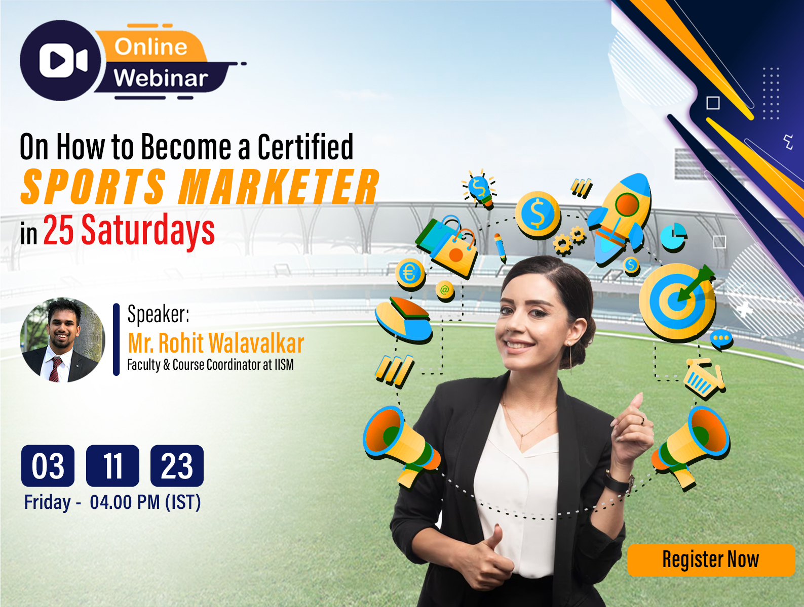 How to Become a Certified Sports Marketer in 25 Saturdays?, Online Event