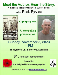 Meet the Author: A Remembrance Week Special Event not to be missed