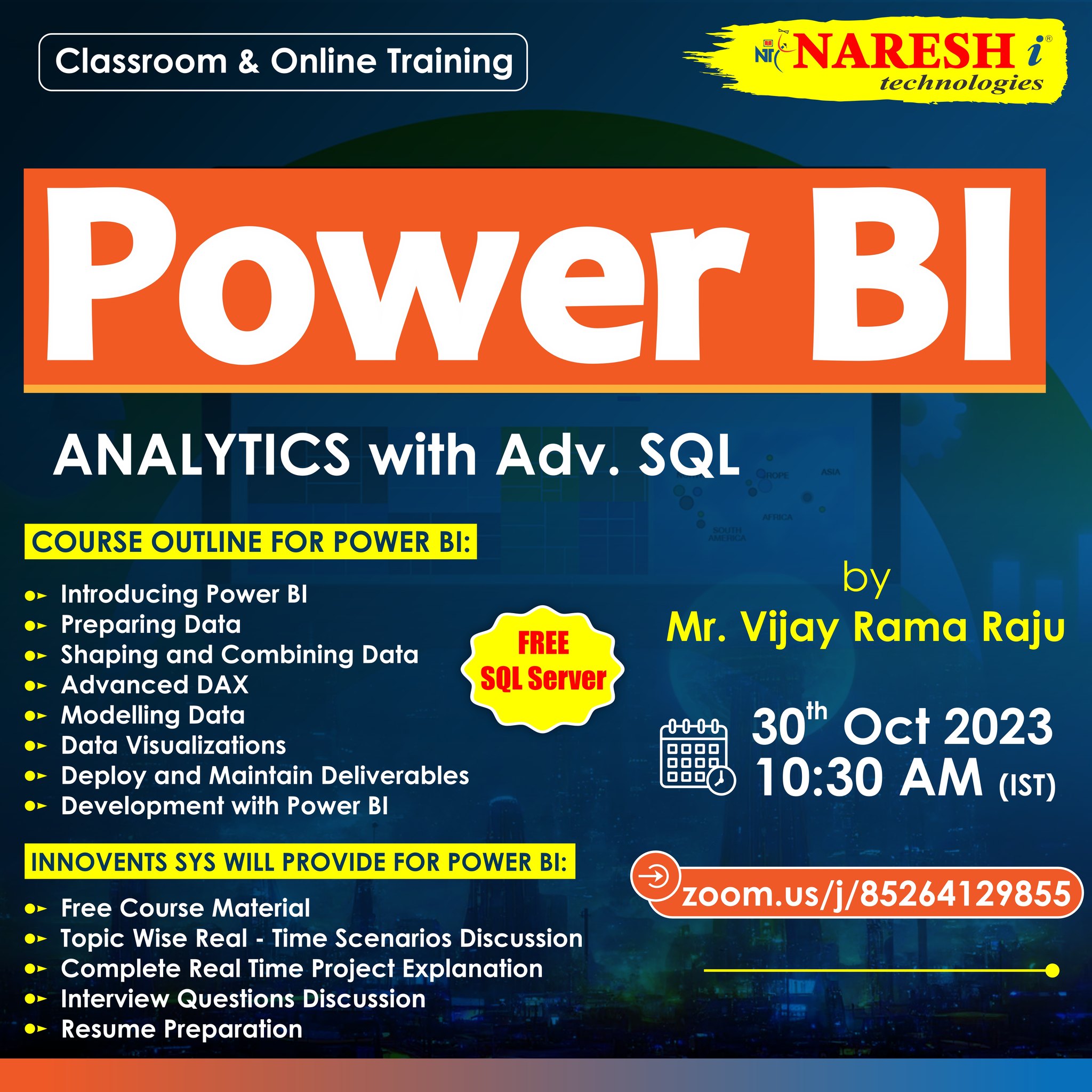 Best Online Course Power BI Training in NareshIT, Online Event