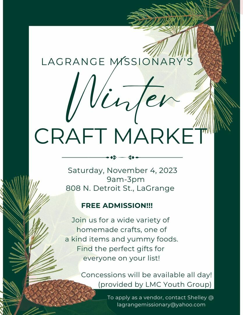 LaGrange Missionary's Winter Craft Market, Lagrange, Indiana, United States