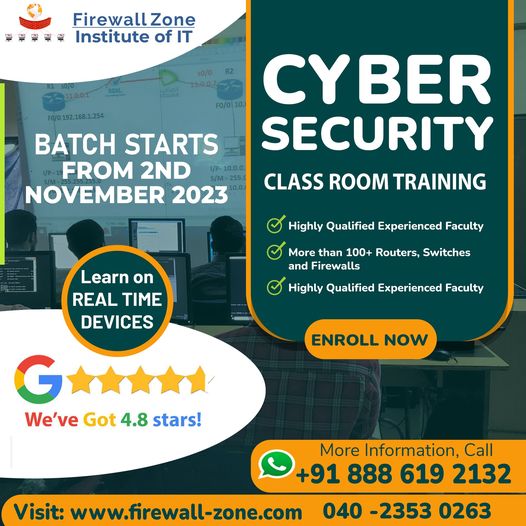 Our Cyber Security Training In Hyderabad at Firewall-zone Institute of IT, Online Event